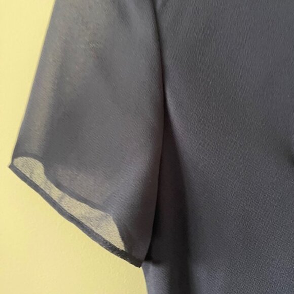 Tradition  - VTG  -  NWT-  floor length chiffon dress  - blue w jacket size 12P - Picture 6 of 11